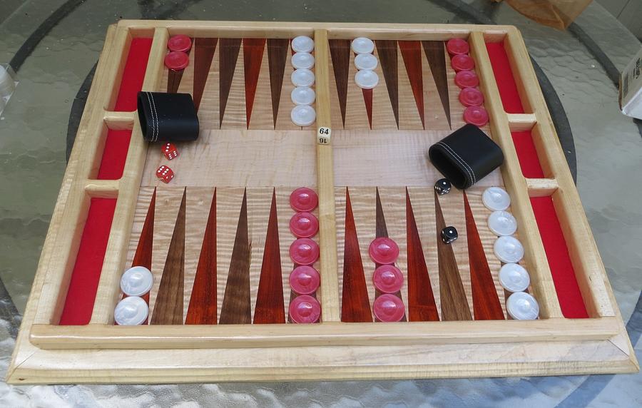 Table Top Backgammon Board