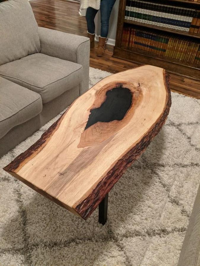 Pecan and Resin Coffee Table