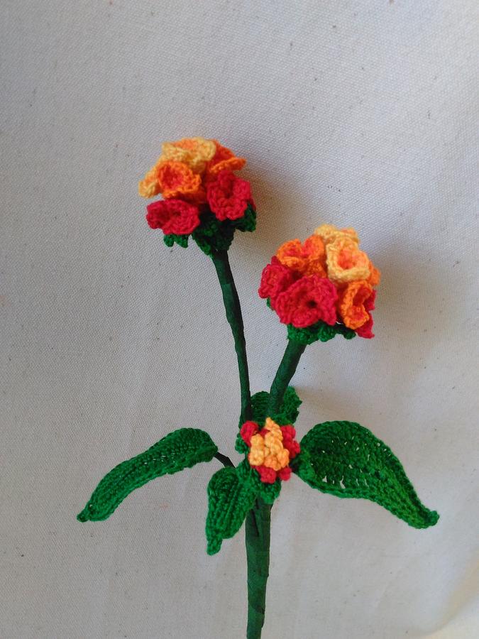 Citrus Blend Lantana Camara Crochet Flower