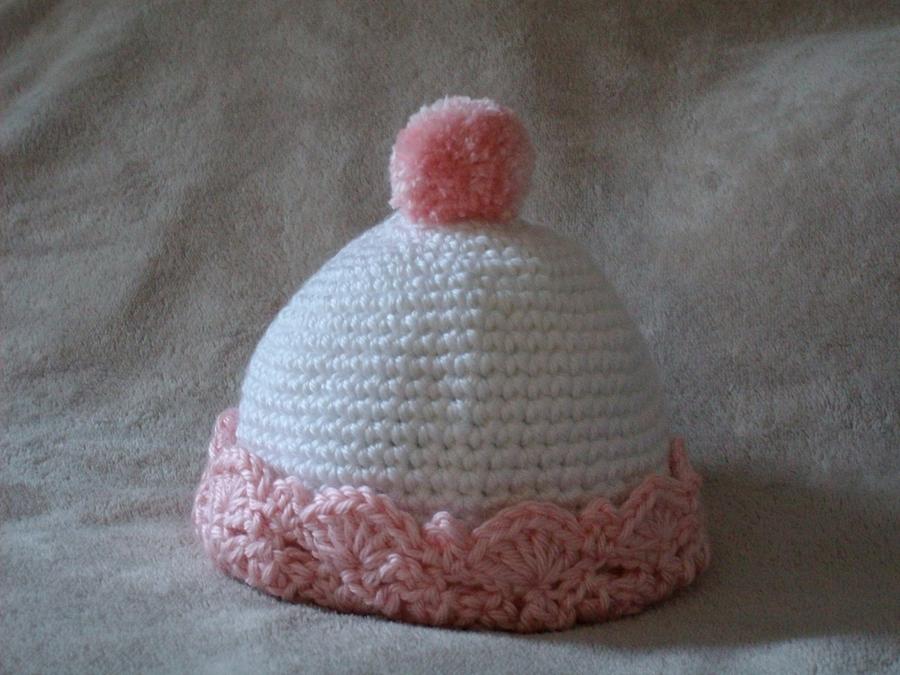 Newborn Pink and White Sweater and Hat