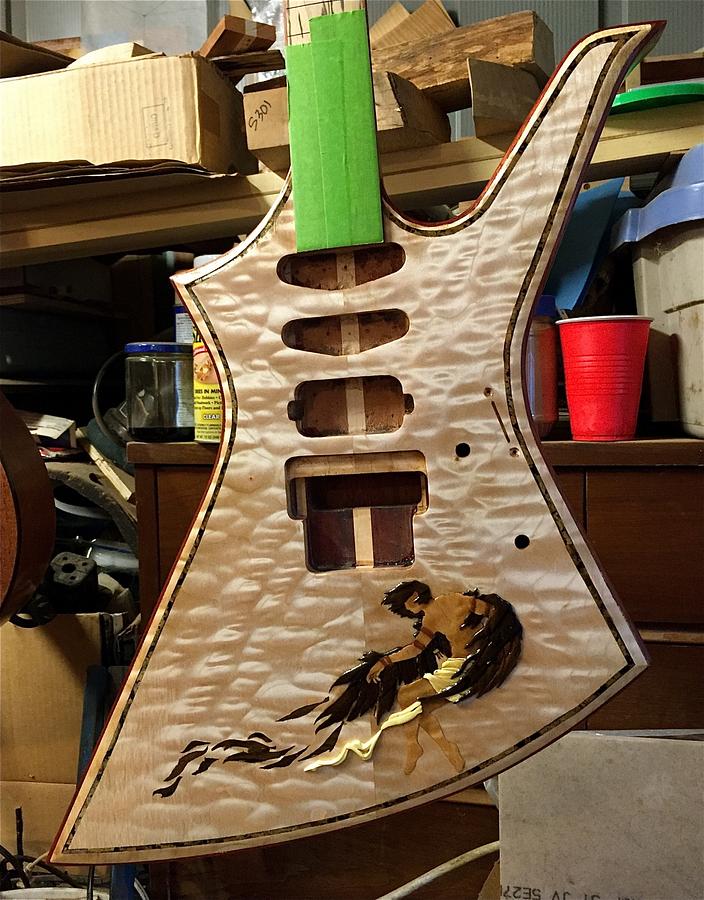Icarus Themed Custom Guitar
