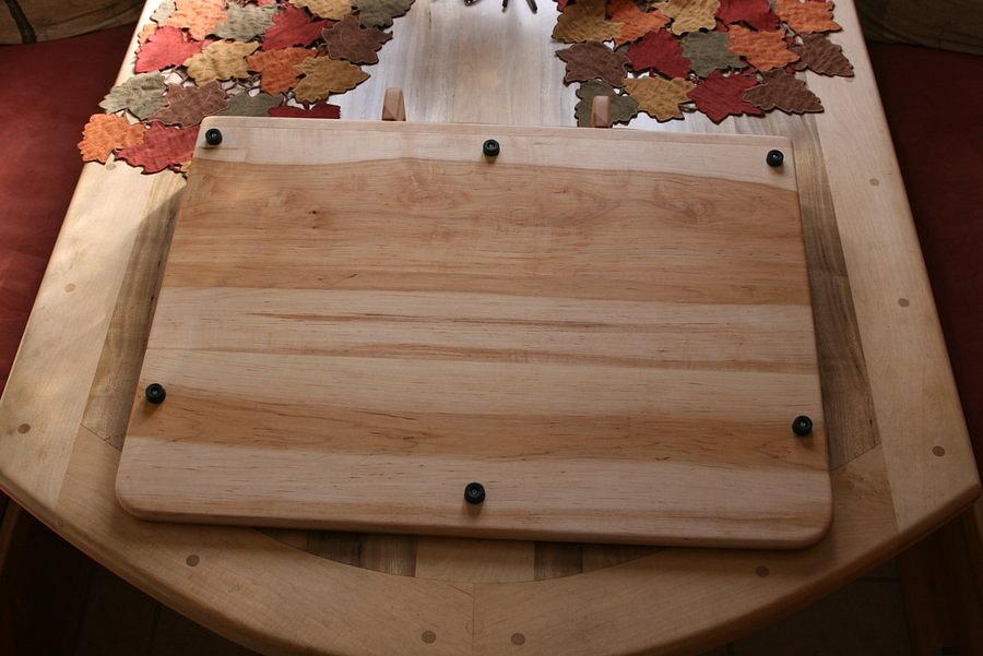 dough rolling board and french rolling pin.