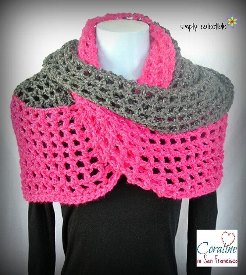 Free pattern - Coraline in San Francisco cowl wrap