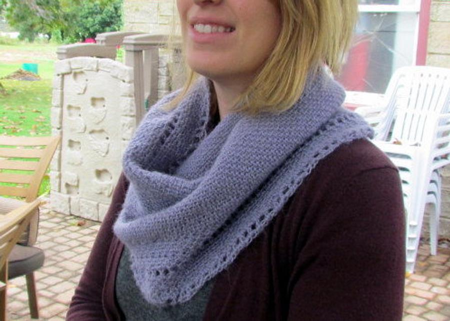 mohair/wool/acrylic blend infinity scarf