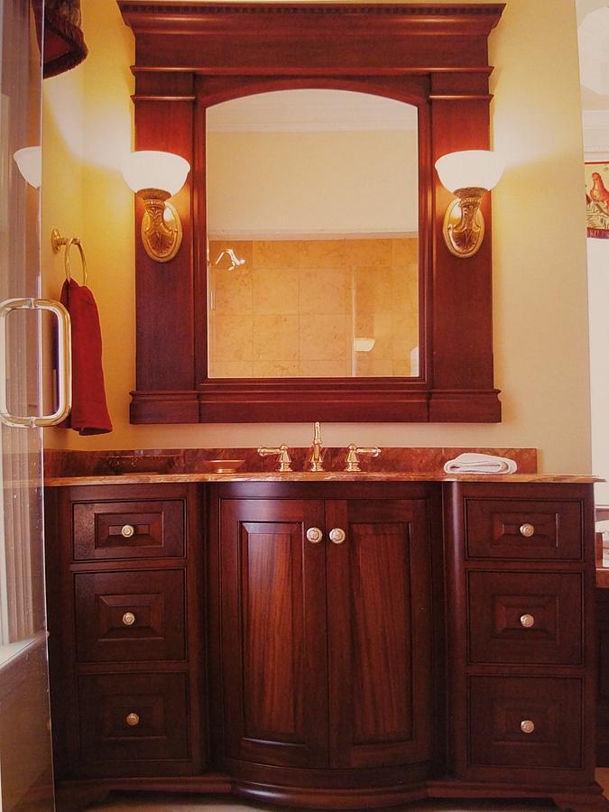 Mahogany Bathroom Cabinetry 