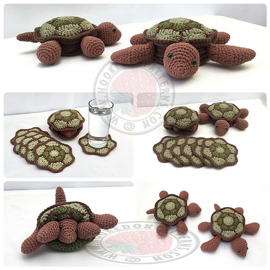 Hideaway Turtle Coaster Sets