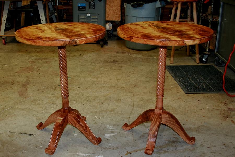 Spalted maple end tables