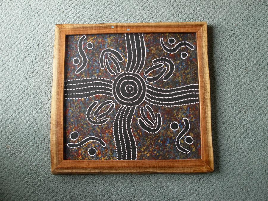 Mesquite Natural Edge Frame for Dot Painting