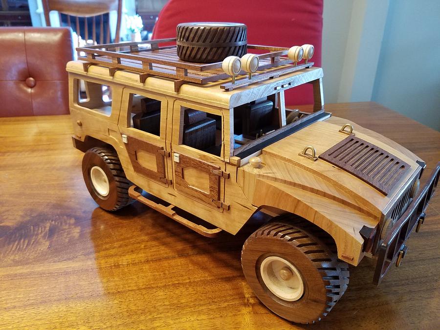 Using scrap wood, hummer