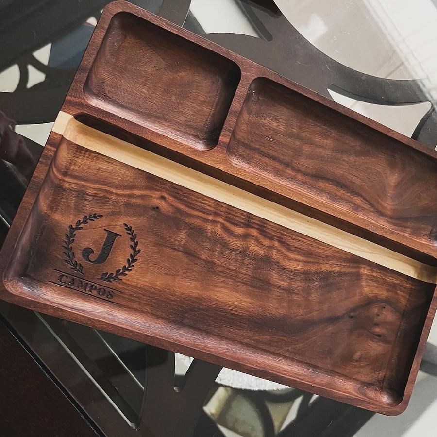 Walnut & Maple Valet Tray