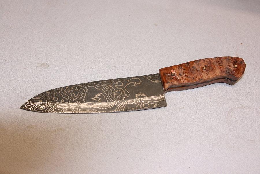 Demascus chefs knife.