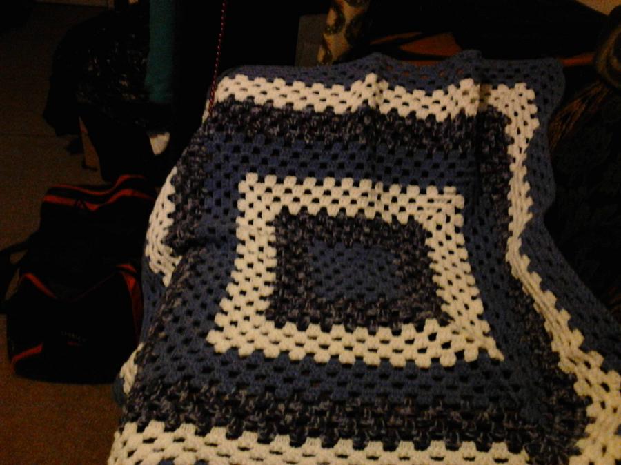 Granny Square Baby Blanket Boy