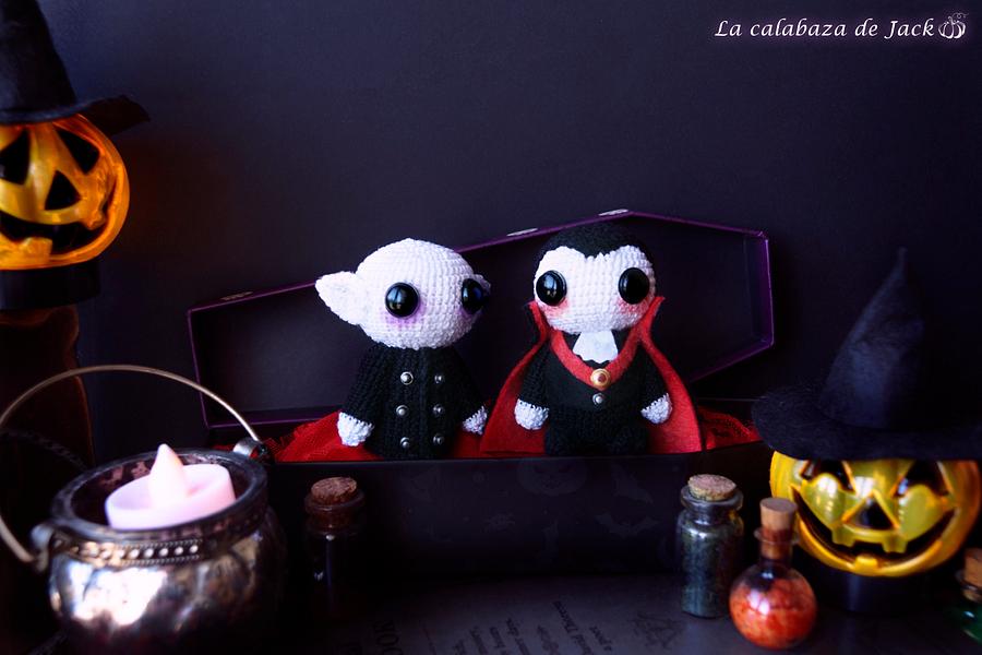 Nosferatu & Dracula Amigurumis - La Calabaza de Jack