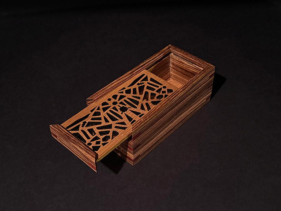 Zebra wood Potpourri box