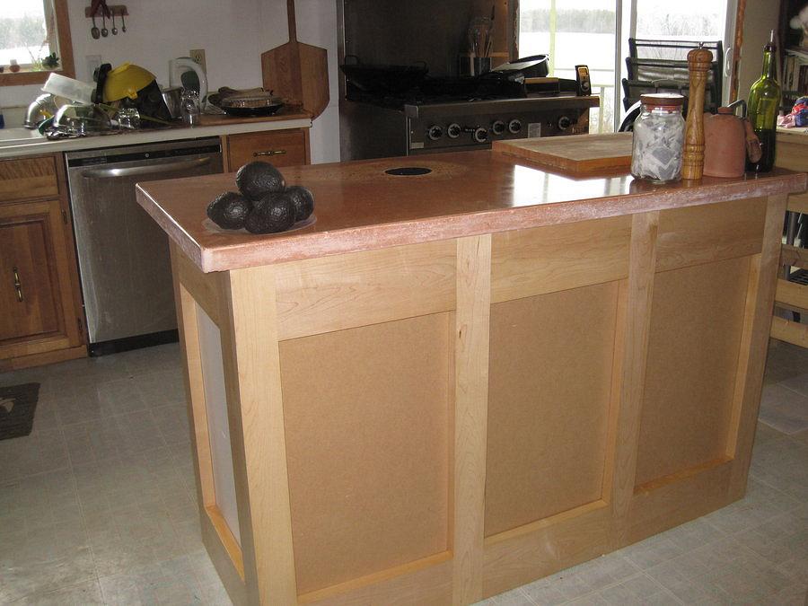 Kitchen Island Re-enforcement for Concrete Countertop -LJ Project Transfer