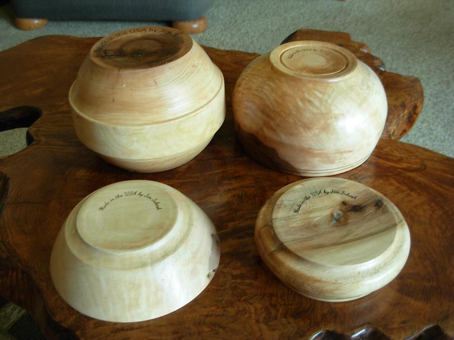 Four Maple Bowls