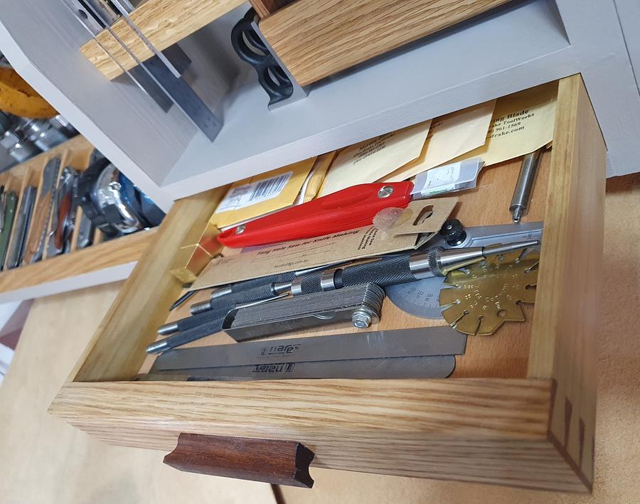 Tool Rack for Marking Gauges, Braces and Hand Drills and Workshop Knives