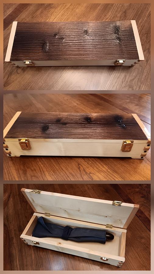 A box with G&G and Shou Sugi Ban techniques