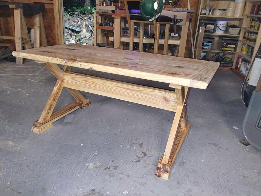 125 year old pine tree coffee table.