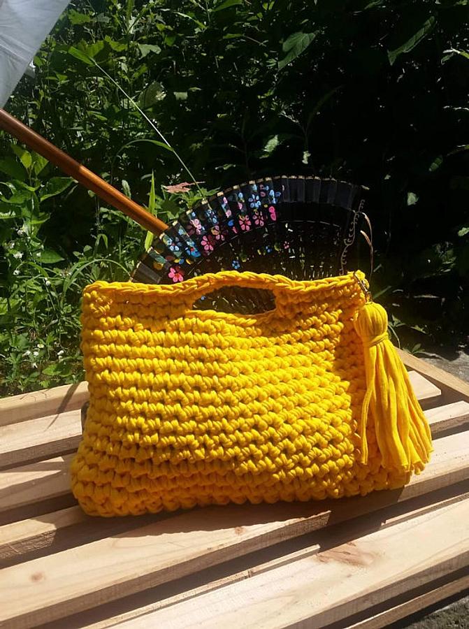 Yellow Bag, Crochet Bag, Summer Bag, Cotton Bag, Handmade Bag, Women Bag, Handmade Bag