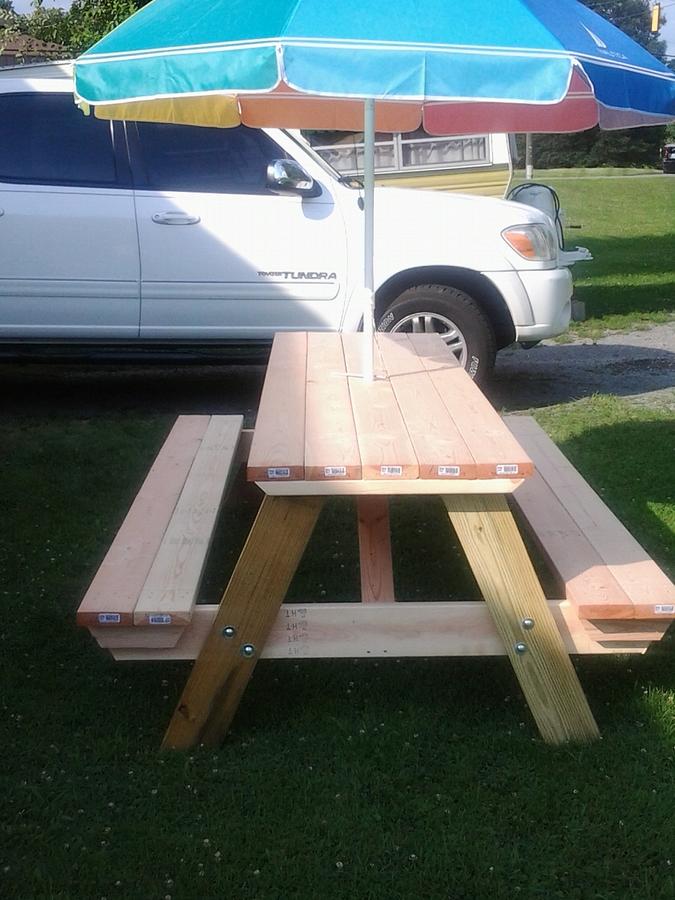 new picnic table