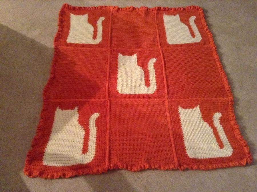 Cat Motif Blanket