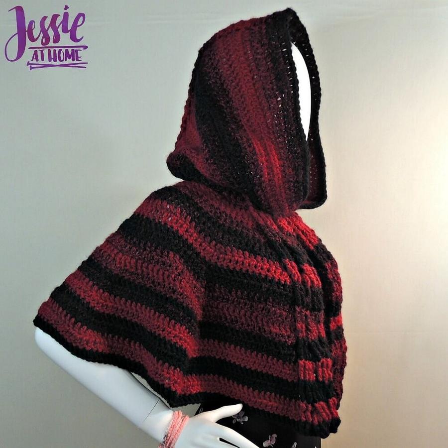 Hooded Cabled Cape