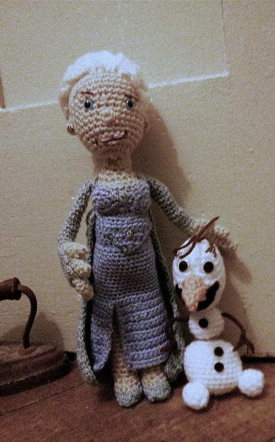 Elsa and Olaf from the Movie Frozen