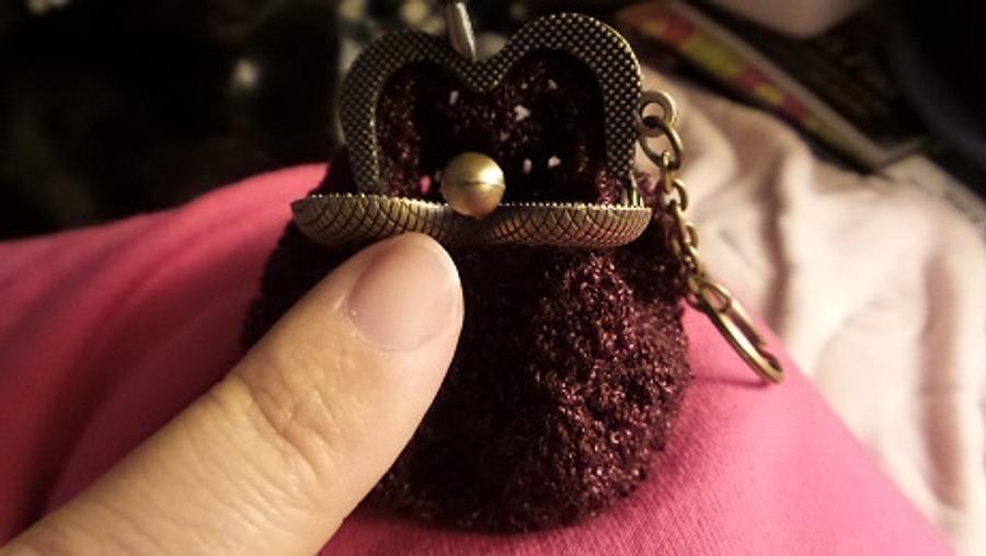 Burgundy coin purse