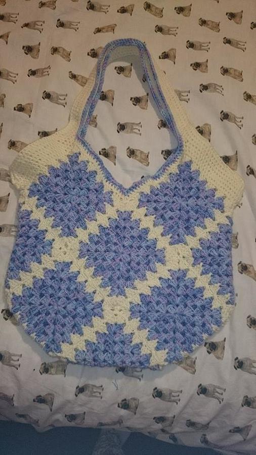 Blue Granny Square Bag