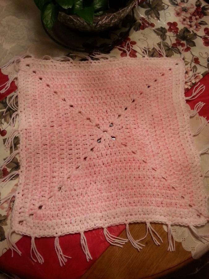 Soft pink & white Blankie