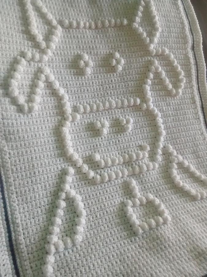 Crochet blanket baby cow