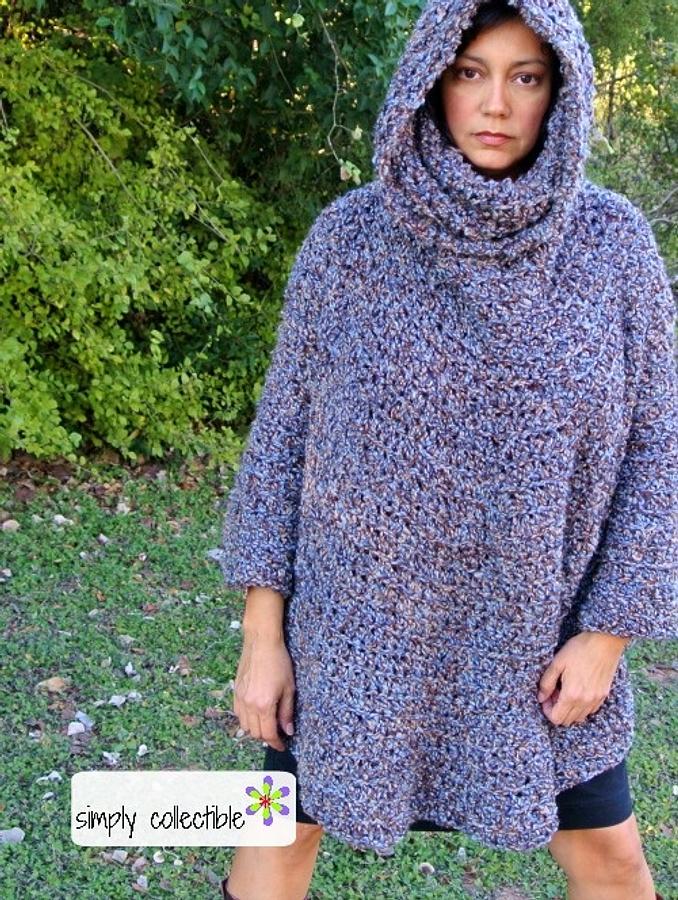 Cowl Hooded Poncho