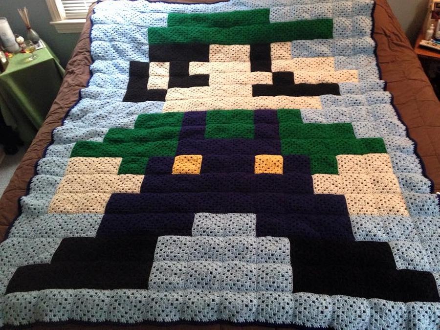 Luigi Granny Square Afghan