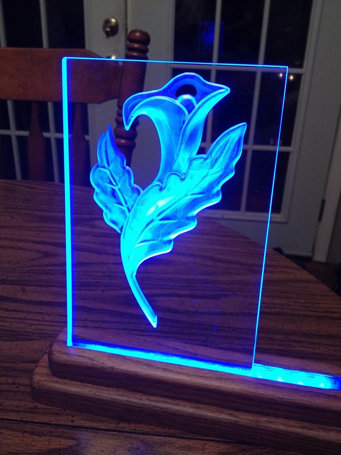 Acrylic and Corian Lithophane.