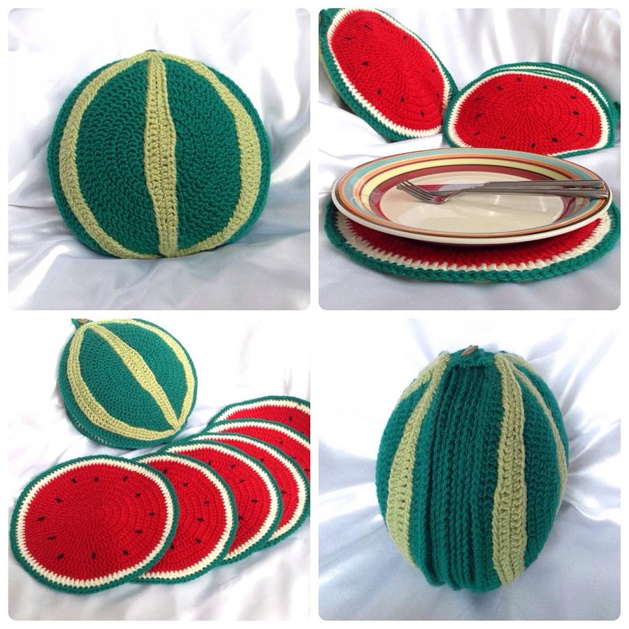 Sliced Watermelon Placemat Set