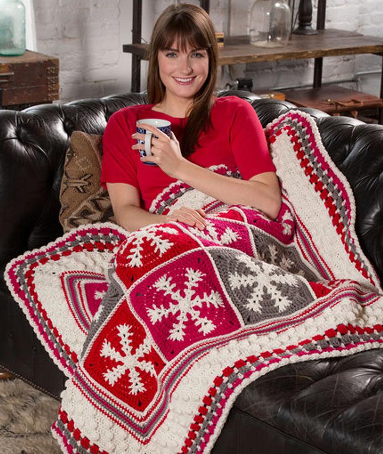 Snowflake Throw (Red Heart yarns)