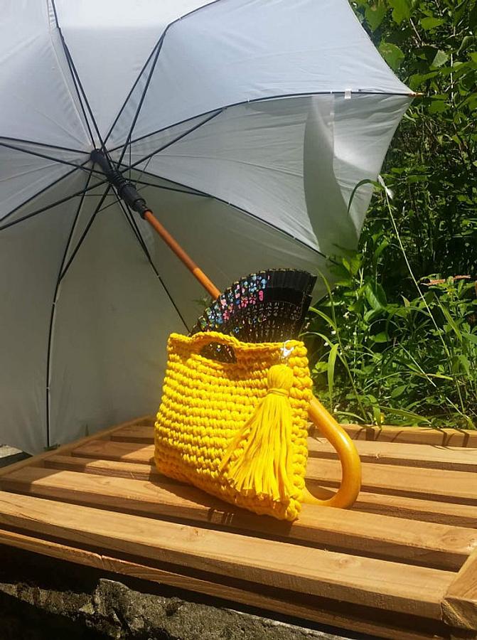Yellow Bag, Crochet Bag, Summer Bag, Cotton Bag, Handmade Bag, Women Bag, Handmade Bag