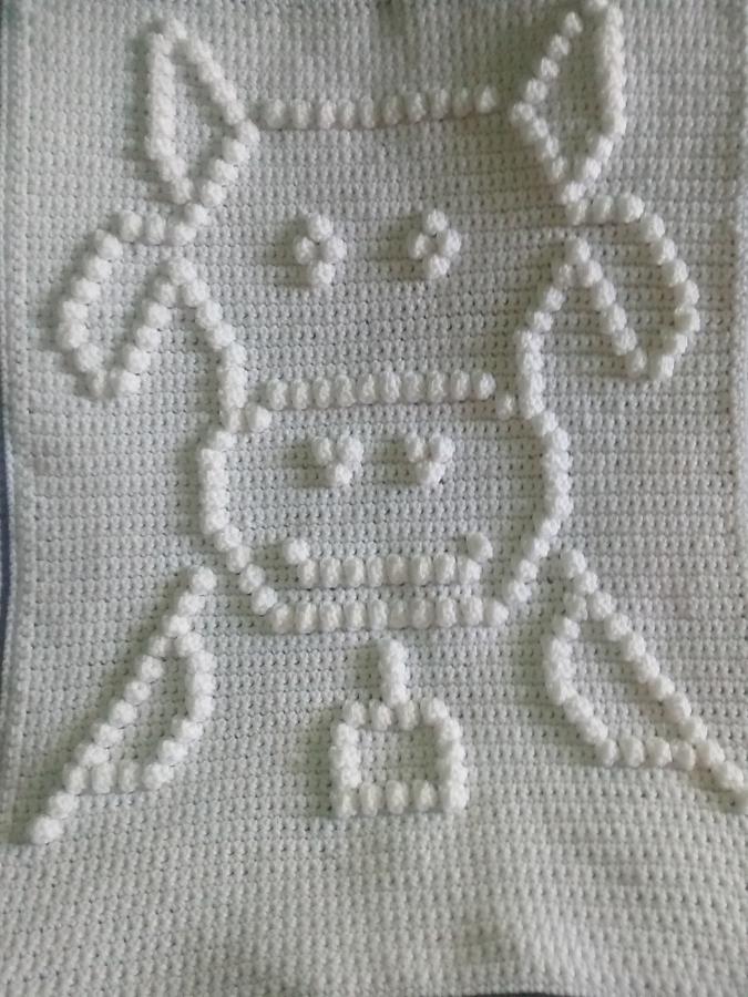 Crochet blanket baby cow