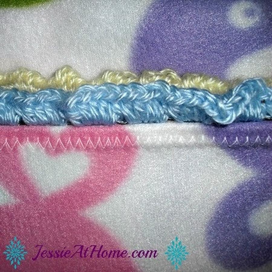 Crochet Edging for Fleece Blanket