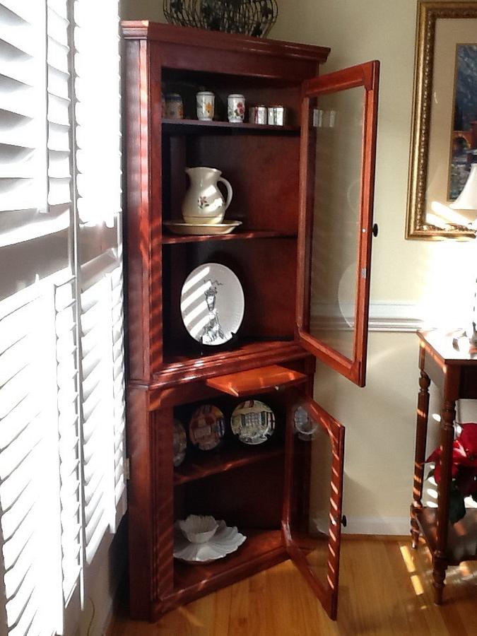 Corner cabinet from cherry