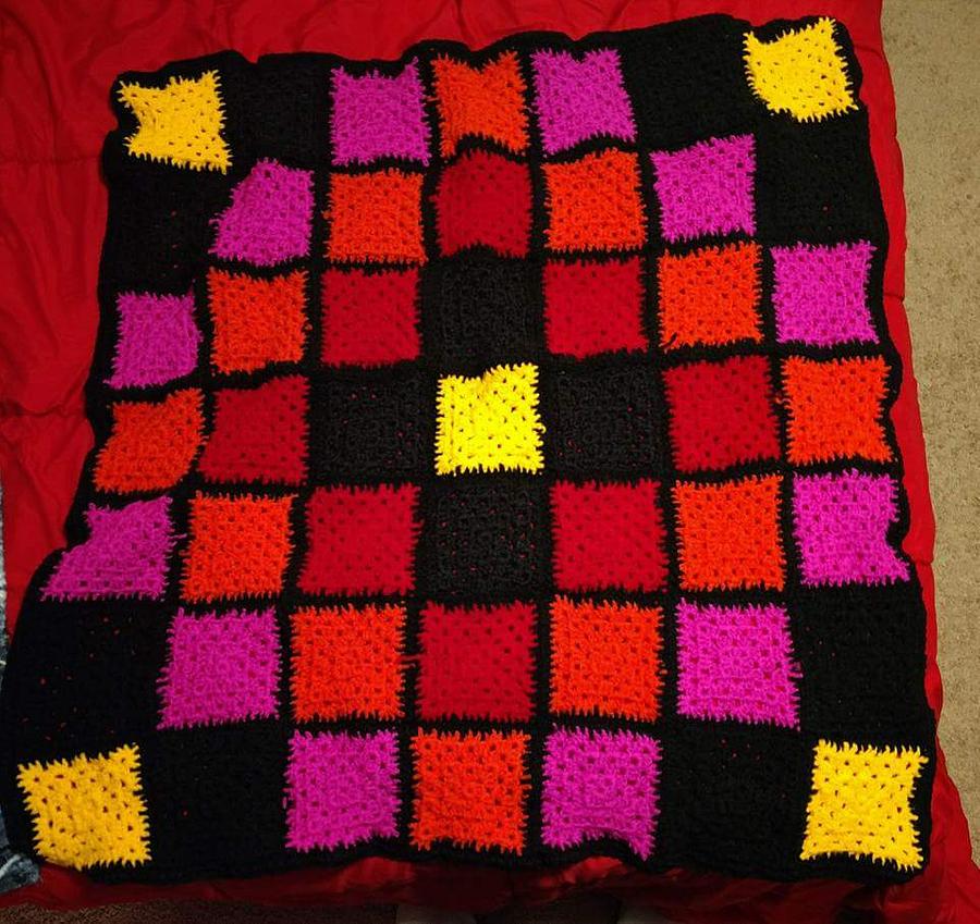 Bright patchwork granny