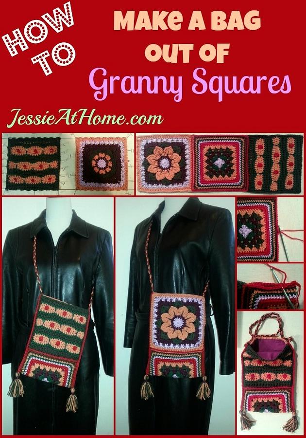 How to make a bag out of 3 Granny Squares