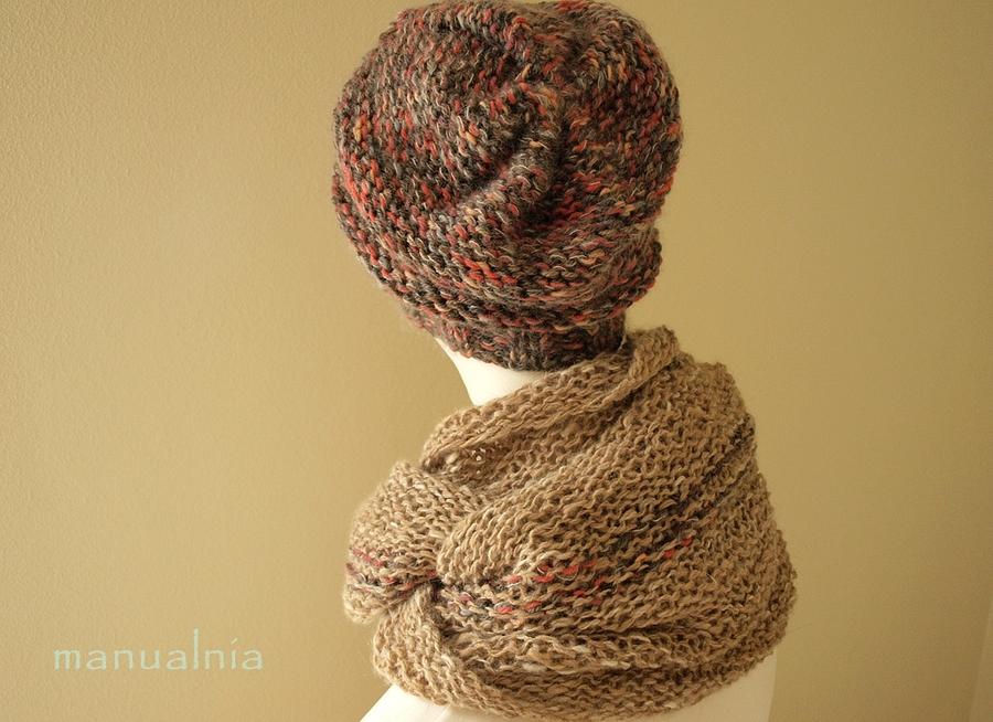 Alpaca cowl and beanie