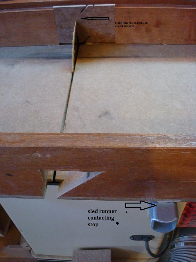 SIMPLE PERMANENT CROSSCUT SLED STOP 