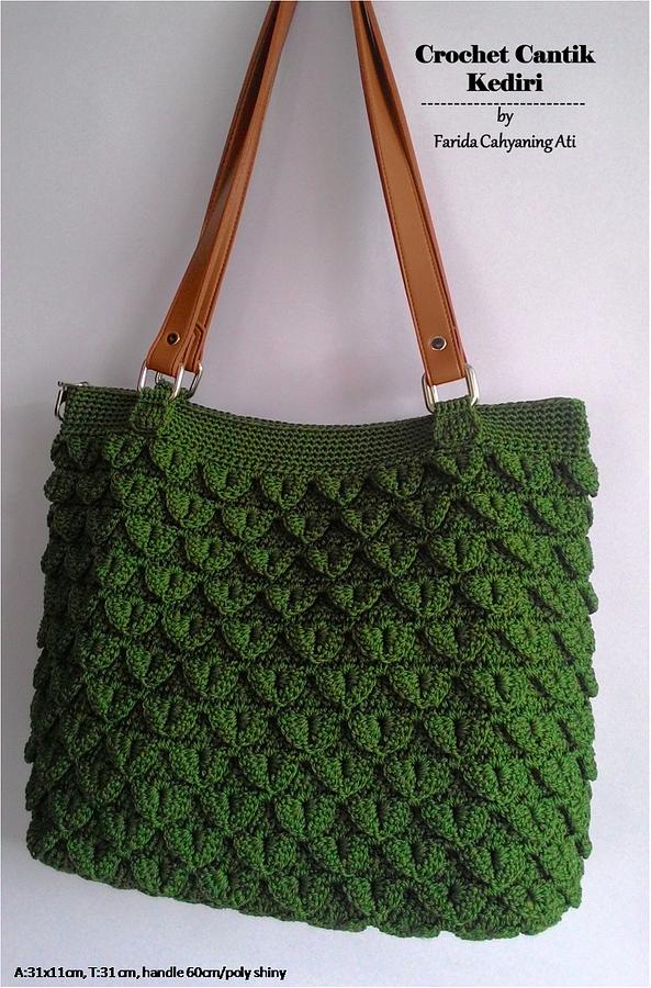 Crocodile stitch tote bag