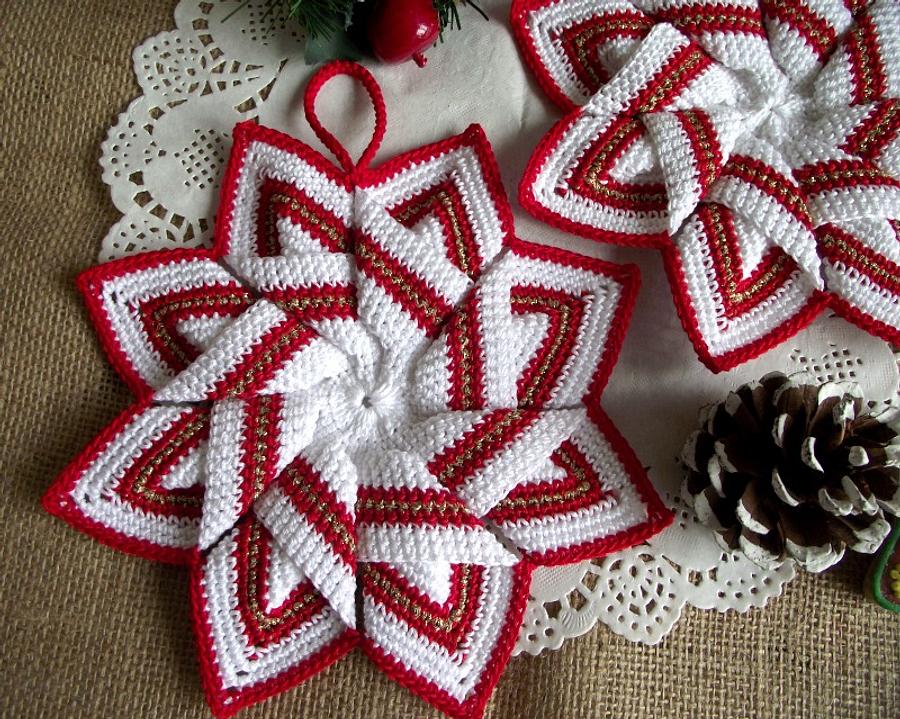 Star Pot Holder Crochet Pattern