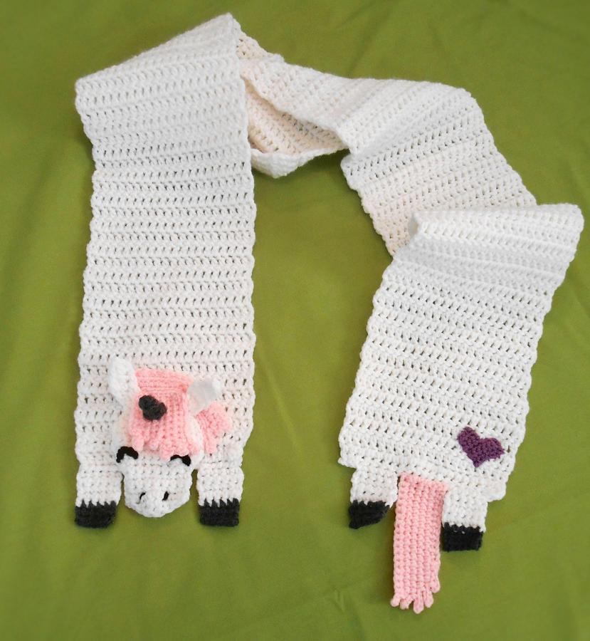 Pink Unicorn Scarf