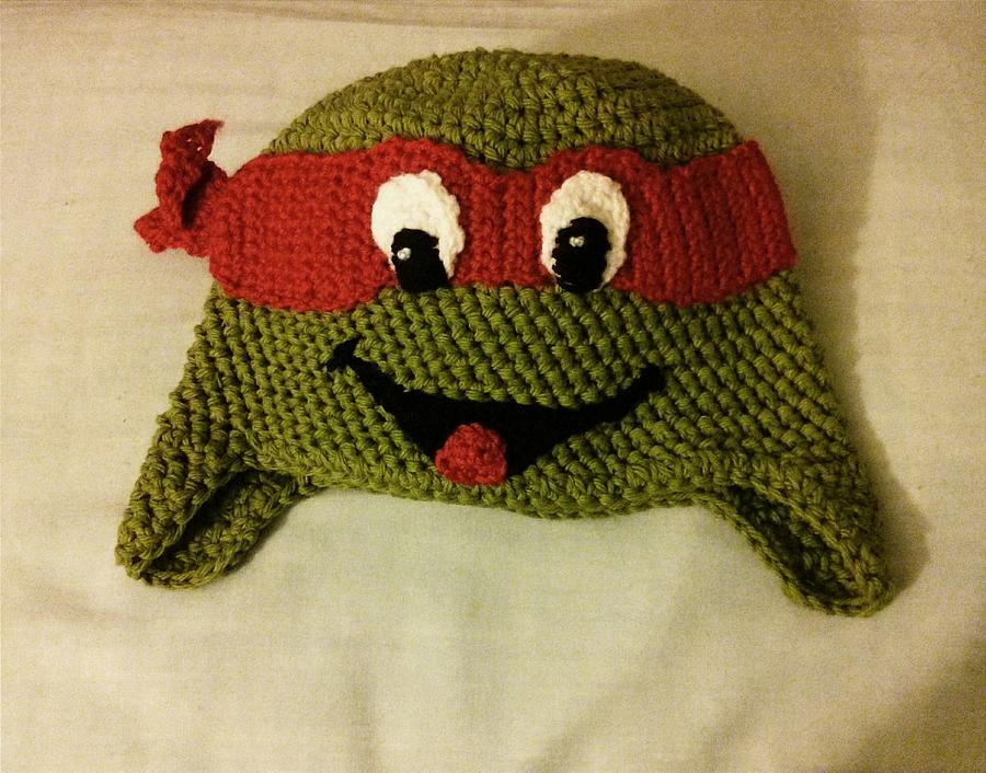 Crocheted inspired Ninja Turtle Hats