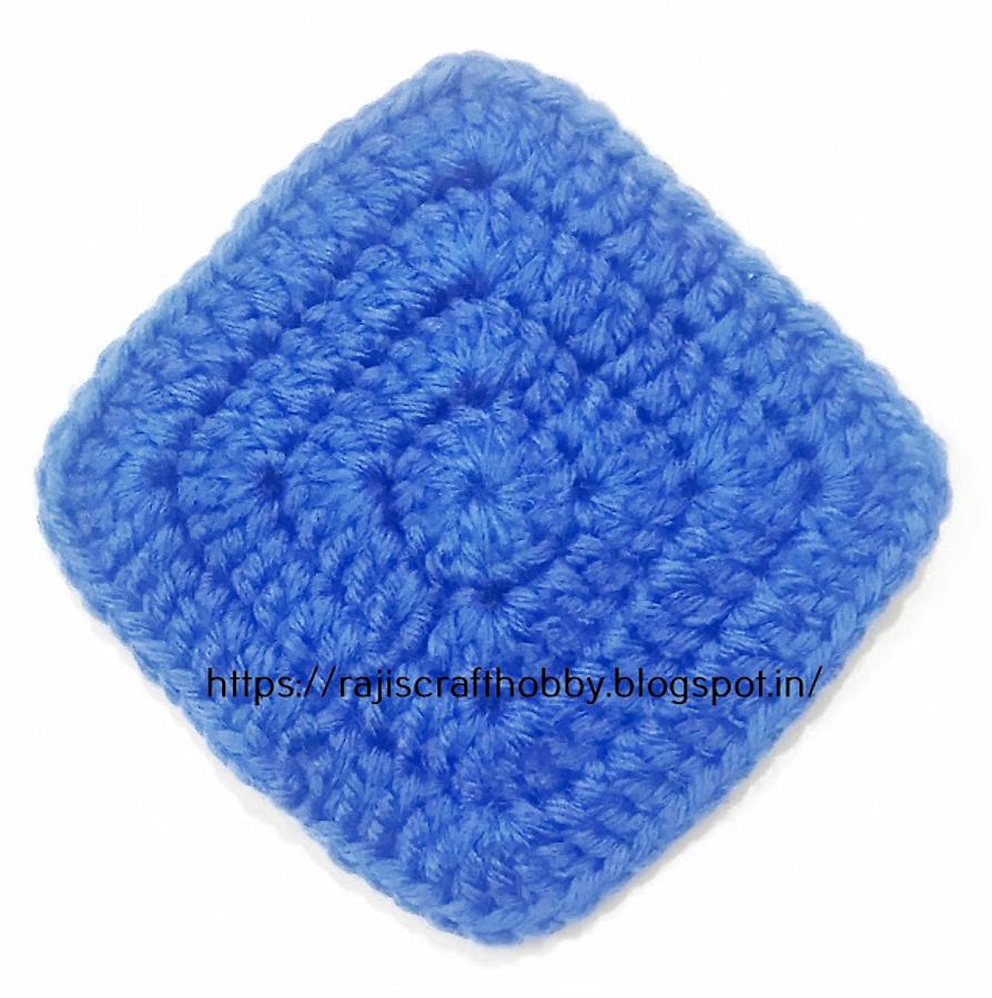 Solid Granny Square Coaster without Gaps